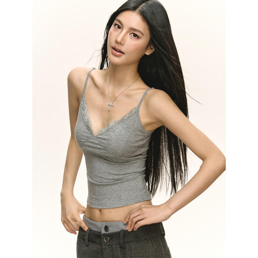 Ariseism美式复古辣妹蕾丝边吊带背心女夏季新款修身内搭外穿上衣 商品图2