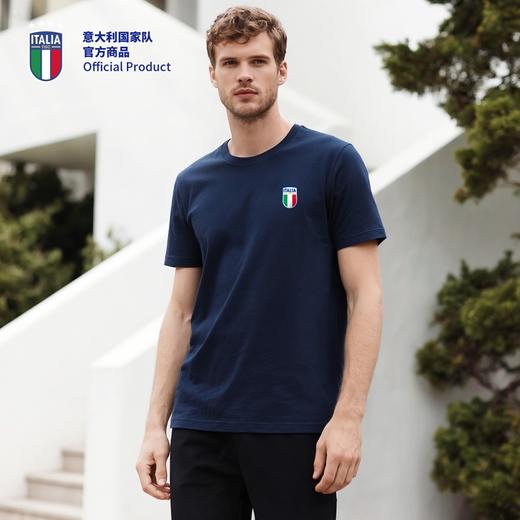 【官方正版】意大利国家队 | 深蓝色简约T恤内搭基础款短袖夏季运动休闲 商品图1