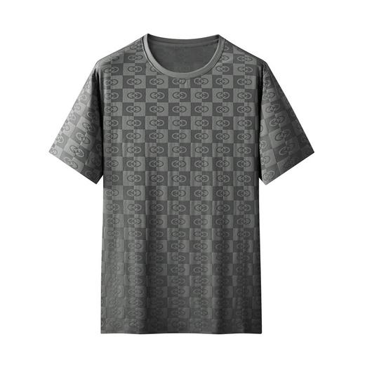 【冰丝】【DK】大依优型大码满印短袖T恤圆领男装加肥加大印花短袖肥佬时尚半袖上衣男士 商品图6