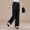 醋酸缎窄版阔腿裤，薄款坠感宽松洋气妈妈休闲直筒裤高腰FFC986 商品缩略图1