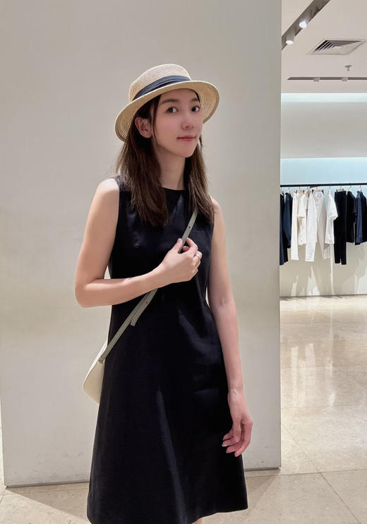 【高品质私服】【IC厚苎麻斜纹布及膝连衣裙】小个子也能轻松驾驭，优雅大方、端庄得体G1398-CC【无标出货 介意慎拍】 商品图6