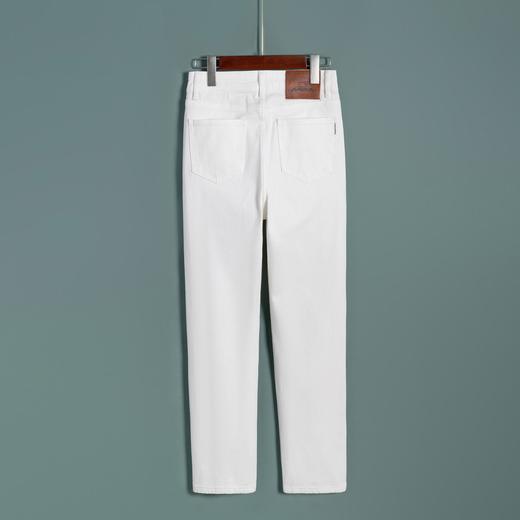 「自」全新升级【铂金会员165/天猫219/差价54】(35148)洛诗琳2025四面弹白色休闲百搭直筒裤烟管高腰显瘦牛仔裤 商品图2