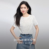 熙世界蕾丝绣花白色T恤女短袖纯棉独特超好看上衣2025年夏季新款 商品缩略图3