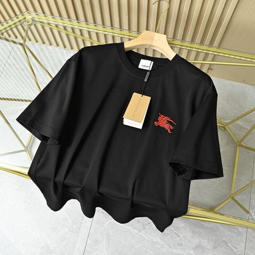 芭宝莉 经典小战马徽标刺绣logo圆领情侣织带短袖T恤 商品图5