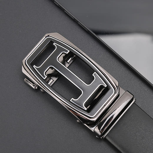 美都袋鼠/MDKANGROO男士商务通勤黑色自动扣皮带MD308AM202-DA-M1 商品图4