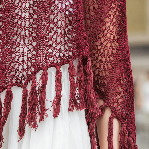 【林栖设计小店】（现货）亚麻披肩多色镂空设计复古优雅百搭2025夏季新款围巾女F2952508 商品图7