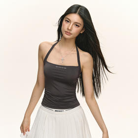 Ariseism 美式复古挂脖吊带背心女2025夏季新款辣妹修身上衣