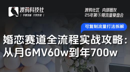 25年第⑤期：【婚恋赛道】渡鸦社区内部圈友-直播复盘会 商品图0