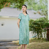 佐尔美优雅国风新中式100%桑蚕丝连衣裙女M52LS17 商品缩略图3