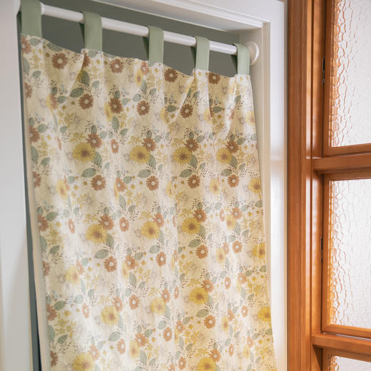 帘子菊花系列碎花门帘隔断帘遮挡帘新款高档高级厨房卧室房间 商品图1