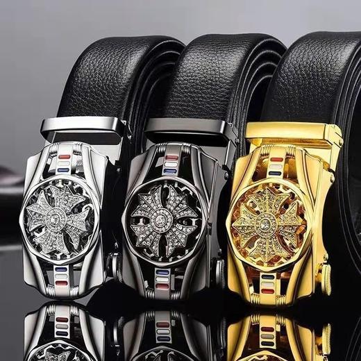 【父亲节好物！时来运转自动扣皮带】 时来运转男士皮带自动扣腰带商务休闲腰封。ry 商品图2