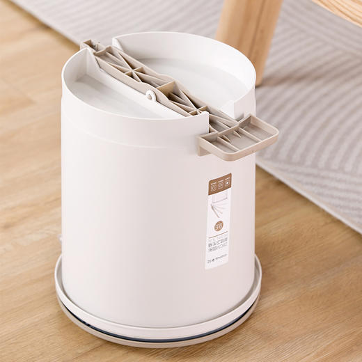 CHAHUA茶花 垃圾桶 带盖脚踏式大号办公室卫生间圆型废纸1501 商品图3