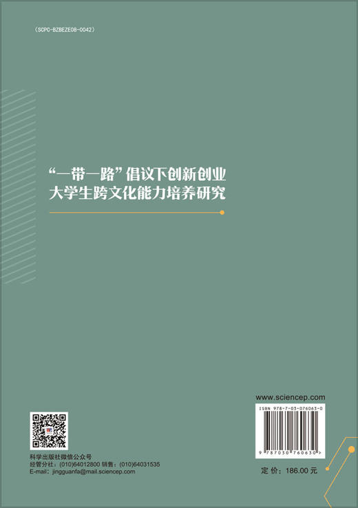 “一带一路”倡议下创新创业大学生跨文化能力培养研究 商品图1