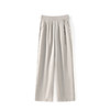 醋酸缎窄版阔腿裤，薄款坠感宽松洋气妈妈休闲直筒裤高腰FFC986 商品缩略图4