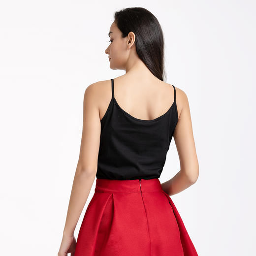 LIZZY 简约精梳棉修身百搭吊带打底背心7637 商品图5