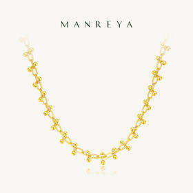 Manrey玛芮雅“幻彩流光”银镀金项链
