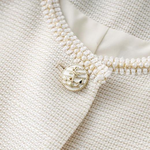 「高货wl」全新升级【铂金会员395/天猫529/差价134】(99425)洛诗琳法式名媛小香风通勤小外套压褶直筒半身裙两件套女 商品图2