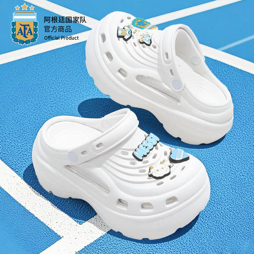 【官方正版】阿根廷国家队 | 夏季厚底洞洞鞋户外透气沙滩鞋可外穿凉拖鞋 商品图3