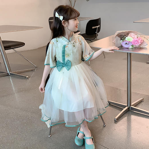 童裙女童国风连衣裙夏季新款薄款2025可爱女孩纱裙公主裙 商品图2