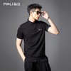 PINLI品立2025夏季新款小狗烫钻修身POLO衫商务休闲短袖男士上衣BG252112089 商品缩略图0
