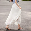 熙世界白色蛋糕半身裙女2025夏季新款高腰显瘦垂感冰丝a字裙子 商品缩略图3
