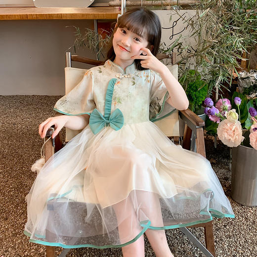 童裙女童国风连衣裙夏季新款薄款2025可爱女孩纱裙公主裙 商品图0