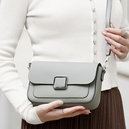 【预售3天】2025新款荔枝纹高级感大气女士单肩包斜挎包SC1770 商品图1