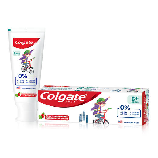 高露洁少儿健齿氟防蛀牙膏天然草莓味70克*2  6岁以上    WY 商品图4