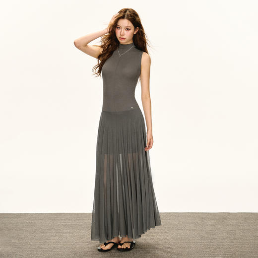 Ariseism 美式复古设计感无袖连衣裙女2025夏季新款裙子 商品图0