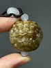 褐沁白玉雕瑞狮首大圆珠，顺丰包邮 商品缩略图1