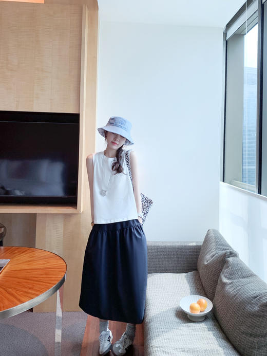 <曾小咸推荐>日系休闲白色宽松百搭纯色背心 商品图9