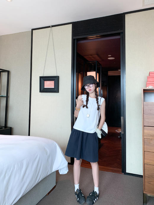 <曾小咸推荐>日系休闲白色宽松百搭纯色背心 商品图6