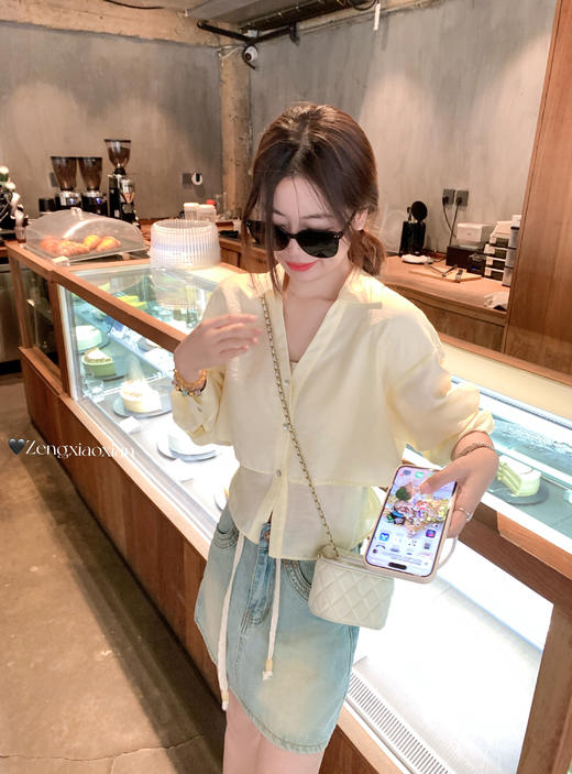 <曾小咸推荐>现货秒杀！卖完不补 ！微信打折价！假两件防晒长袖衬衫 日常169.99/件 立减90 秒杀79.99/件！！ 商品图6