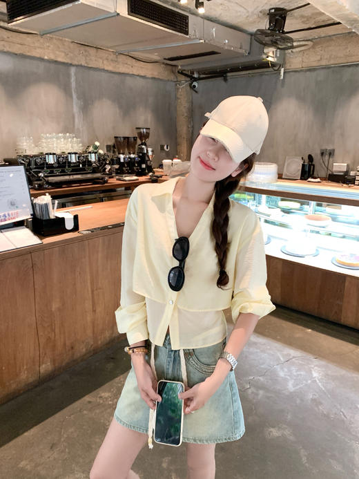 <曾小咸推荐>现货秒杀！卖完不补 ！微信打折价！假两件防晒长袖衬衫 日常169.99/件 立减90 秒杀79.99/件！！ 商品图5