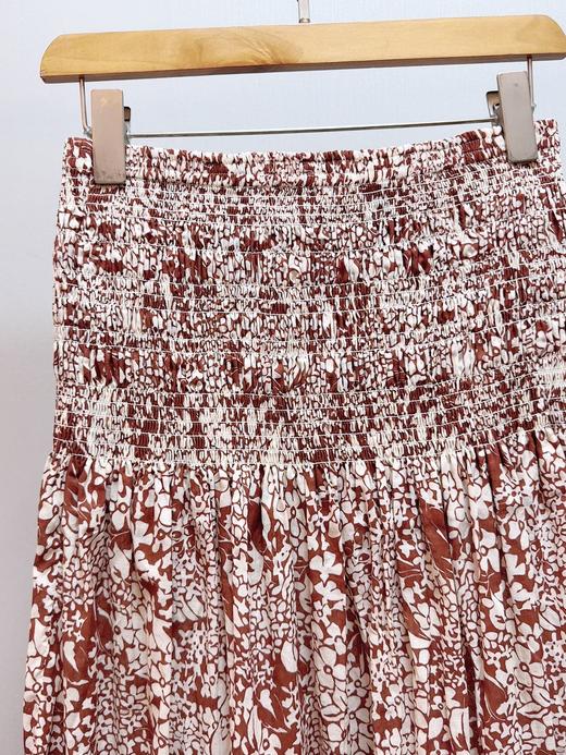 61-2 高圆圆 ED联名 松紧腰 侧开叉 飘逸半身长裙 我穿L 商品图11