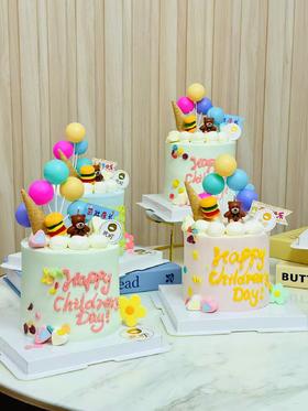 U款~网红小熊蜡烛甜筒&儿童节造型小蛋糕