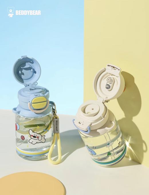 【品牌直发】【杯具熊轻夏系列开口笑塑料杯】双饮塑料杯680ml 直饮+吸管杯 便携简约可爱 成人 学生 商品图4