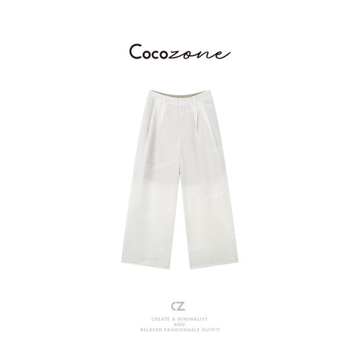 COCO ZONE 刘一一“云朵裤”100长绒棉高腰显瘦休闲裤CD1A0922 商品图0