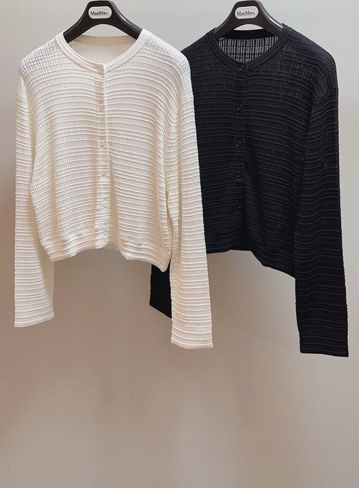 61-6 渠道高端货 小禾 百分百真丝 竹节肌理 小香风 开衫上衣 商品图10