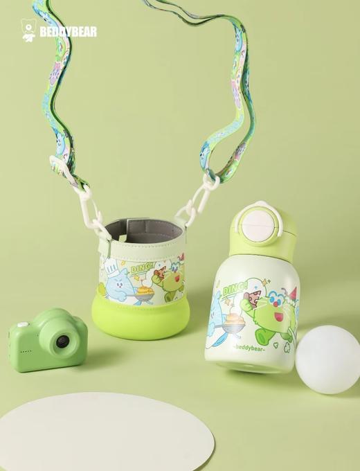 【品牌直发】【杯具熊妙趣儿童杯欢乐一丁系列】双饮保温杯480ml 一盖两用双饮杯吸管杯儿童幼儿园水壶316不锈钢 商品图5