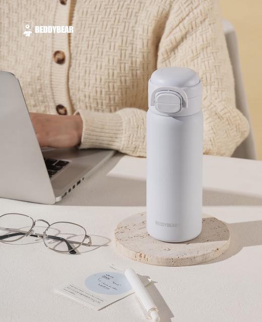 【品牌直发】【杯具熊盛开双饮系列纯色成人保温杯】双饮杯550ml 一盖两用四色商务 商品图4