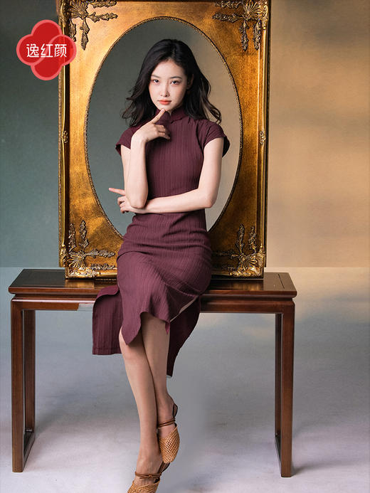 逸红颜灵罗2025年轻款雪纺立领旗袍改良连衣裙中国风日常显瘦 商品图0