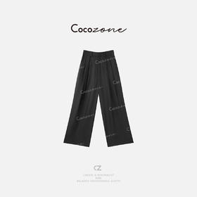 COCO ZONE 刘一一“香云纱美学”100桑蚕丝龟裂纹休闲裤CD1A0944