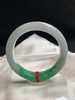 620107，57.8圈口，白底飘绿正圈平安镯，细腻有水，飘色阳 商品缩略图3