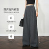 OLrain欧芮儿灰色通勤撞色木耳边直筒西装长裤女夏季2025新款裤子 商品缩略图0