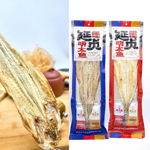 【满66包邮】延贞朝鲜族风味明太鱼片带料包独立包装130g有嚼劲真味鱼肉4袋料包明太鱼 商品图0