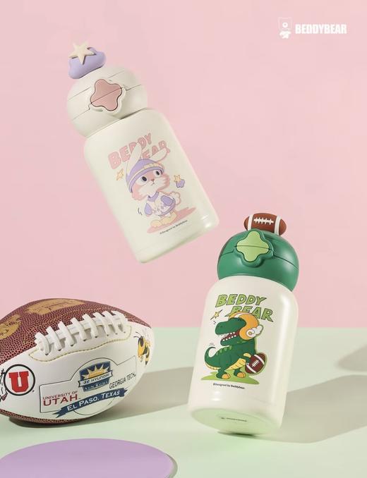 【品牌直发】【杯具熊星辰双饮系列】双饮保温杯600ml 一盖两用双饮杯吸管杯儿童幼儿园水壶316不锈钢 商品图4