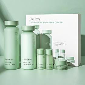 韩国 innisfree悦诗风吟 绿茶水油平衡保湿5件套 套盒 (水200ml+15ml+乳160ml+15ml+面霜10ml)