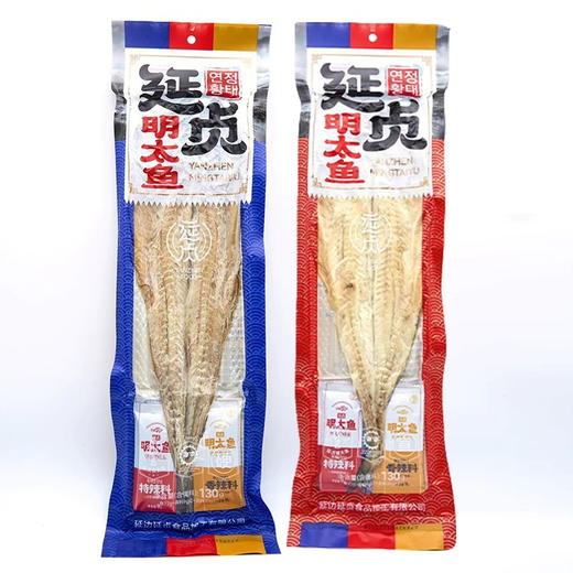 【满66包邮】延贞朝鲜族风味明太鱼片带料包独立包装130g有嚼劲真味鱼肉4袋料包明太鱼 商品图1