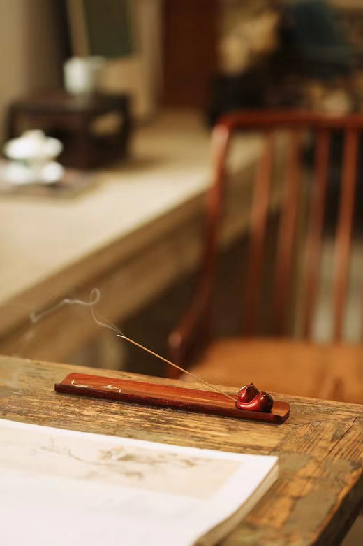 小叶紫檀 | 招财猫 香插 商品图0